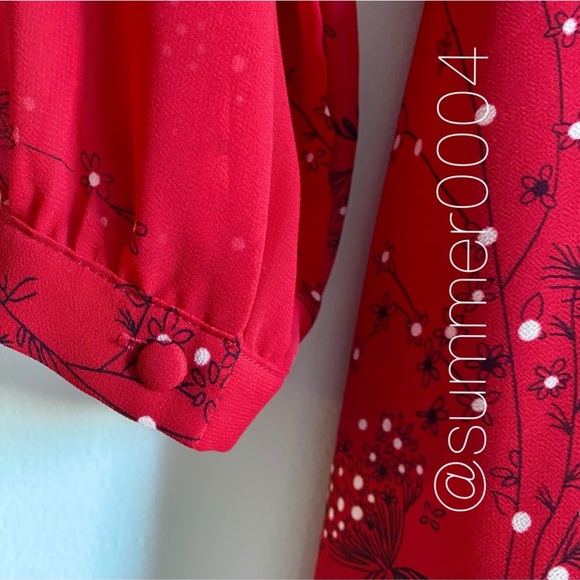 Like New Madewell Hazelwood Wrap Dress Dress Red 0 - Picture 9 of 11